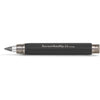 Kaweco SKETCH UP Clutch Pencil 5.6 mm 5B Satin Chrome with Lead Refill I Pencil 10.5 cm - Black