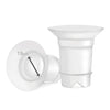 Maymom Flange Inserts 19 mm for Medela, Spectra 24 mm Shields/Flanges, Momcozy/Willow Wearable Cup. Compatible with Medela Freestyle, Harmony to Reduce 24mm Nipple Tunnel Down to 19 mm; 2pc/Each - Semi-clear
