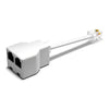 Phone Jack Splitter for Landline Telephone RJ11 6P4C 2 Way Adapter (1 Splitter + 2.5 Inch Cable) Made in USA - White