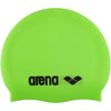 Arena Classic Unisex Soft Silicone Swim Cap for Women and Men, Intensive Training Comfortable Non-Slip Long Hair Swimming Hat - Acid Lime/Black
