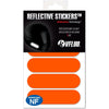 VFLUO - Kit 4 Retro Reflective Stripes Stickers for Mortorcyle Helmet - Stickers Approved to FR Dimension - High Visibility, 3M™ Technology - Discreet and design - Maximum Grip - Orange