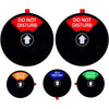 Kichwit Privacy Sign for Office Door, Do Not Disturb, Out of Office, Please Knock, In a Meeting, Conference Sign for Offices, 5 Inch, Black - Black, 2 Pack