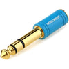 MOBOREST 1/4'' (6.35mm) Male TRS Plug to 1/8'' (3.5mm) Female Socket Stereo Audio Jack Pure Copper Adapter for Headphone, Amp, Adapte - Black 1PCS - 1BLUE