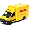 KiNSMART - Mercedes-Benz Sprinter UPS Edition Cargo Van, 1:48 O Scale Die Cast Metal Model Toy Van, Pull-Back Action - Dhl Box Truck