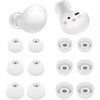 6 Pairs Silicone Galaxy Buds 2 Ear Tips Earbuds, S/M/L 3 Size Soft Rubber Flexible Eartips Buds Wing Tips Fit in Case Compatible with Samsung Galaxy Buds 2 / Galaxy Buds Plus - Black - white