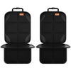 SMART ELF Car Seat Protector, 2Pack Seat Protector Protect Child Seats with Thickest Padding and Non-Slip Backing Mesh Pockets for Baby and Pet,Sedan SUV Truck (Black) - Black