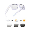 OhO Smart Glasses, Audio Glasses With Bluetooth Speaker,Reading Glasses With Voice Control and Open Ear,(Men/Women) - Shiny White Frame-transitional Grey Lens