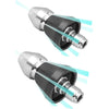 Pressure Washer Sewer Jetter Nozzle with Stainless Steel, Mini Compact Durable Sewer Jet Nozzle,Pressure Drain Jetter Hose Nozzle,1/4'' Quickly Connector, 5000 PSI (1 set) - back2