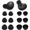 6 Pairs Silicone Galaxy Buds 2 Ear Tips Earbuds, S/M/L 3 Size Soft Rubber Flexible Eartips Buds Wing Tips Fit in Case Compatible with Samsung Galaxy Buds 2 / Galaxy Buds Plus - Black - black