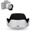 JJC Camera Lens Hood Shade for Canon EF-M 15-45mm f/3.5-6.3 is STM & RF-S 18-45mm f/4.5-6.3 is STM Lens on Canon EOS R100 R50 M50 M50 Mark II M5 M6 M6 Mark II M200 M100 Replaces Canon EW-53 Hood - Replaces Canon EW-53 Gray