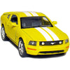 KiNSMART - 2006 Ford Mustang GT 1:38 Scale 5" Die Cast Metal Model Toy Car (Police) - Yellow Race