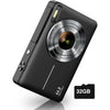 Digital Camera, FHD 1080P Digital Point and Shoot Camera with 16X Zoom Anti Shake, Compact Small Camera for Boys Girls Kids - Black