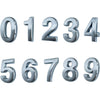 Mailbox Numbers for Outside, 2 Inch Door Address Number Stickers for Apartment Room, Gold Shiny, 1 Set of 10 Pcs. - Silver