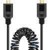 UCEC Short Coiled HDMI Cable, Short HDMI Cable 1 Foot-1.5 Foot(A to A), 4K@60Hz Ultra High Speed Supports for Monitor, Laptop, PC, Camera, Projector - Micro to Micro