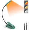 Glocusent Willow Book Light for Reading in Bed, 10LED Bright Reading Light, 3 Colors & 3 Brightness, Rechargeable Book Light Lasts for 80hr, Lightweight Clip on Book Light, Perfect for Book Lovers - Green