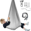 Aokitec Sensory Swing for Kids with Special Needs, Indoor Kids Swing Cuddle Hammock Chair Adjustable Aerial Swing for Children with Autism, ADHD, Asperger, Sensory Integration(Blue) - Light Grey