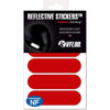 VFLUO - Kit 4 Retro Reflective Stripes Stickers for Mortorcyle Helmet - Stickers Approved to FR Dimension - High Visibility, 3M™ Technology - Discreet and design - Maximum Grip - Ruby red
