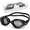 Unisex-Adult Swim Goggles, Polarized Goggles Swimming Men Women, Anti-fog Leak-proof Clear Vision Underwater - Bk (Polarized -Smoke)