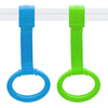 KALAMANDA 4 PCS Baby Playpen Pull Up Rings, Pull Up Handles Standing Walker Crib Pull Rings for Toddler Kids Children Walking Training Tool(Yellow/Red/Blue/Green) - Bule and green