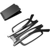 Case Upgrade-Ultra-light and Thin Foldable Reading Glasses Folding Readers for Men Women Compact Portable Rectangle Eyewear Case (Black, 2.0) - Black