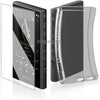 Soft Clear TPU Protective Shell Skin Case Cover for Sony Walkman NW-A300 Series NW-A306 NW-A307 (Clear case and Glass) - Clear black case and Glass