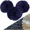 Chunky Vegan Wool Yarn 3 Pack (111 Yards Total, 37 Each Skein) - Navy Blue - Fluffy Polyester Yarn Perfect for Soft Throw & Baby Blankets, Arm Knitting, Crocheting & DIY Crafts and Art Projects - Navy Blue