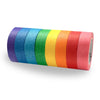 Colored Masking Tape, Colored Painters Tape for Arts & Crafts, Labeling or Coding - Art Supplies for Kids - 6 Different Color Rolls - Masking Tape 1 Inch x 13 Yards (2.4cm X 12m) - Color8