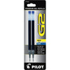 Pilot, G2 Gel Ink Refills, Extra Fine Point 0.5 mm, Black, Pack of 2 - Blue