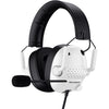 SENZER SG500 Surround Sound Pro Gaming Headset with Noise Cancelling Microphone - Soft Memory Foam Padding - Portable Foldable Headphones for PC, PS4, PS5, Xbox One, Switch - Black - White