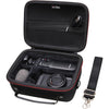 LTGEM Camera Case Compatible with Sony ZV-1F / ZV-1 / ZV-1 II Vlog Digital Camera, Tripod, Microphone and Vlogger Accessory Kit with Shoulder Strap, Black+Gray - Black 1