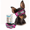 PETLESO Small Breed Dog Goggles, Sunglasses with UV Protection for Outdoor Riding & Driving, Black - Pink