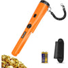 Dmyond Metal Detector Pinpointer, Professional Waterproof Handheld Pin Pointer Wand, Search Treasure Pinpointing Finder Probe with 9V Battery for Adults, Kids - Orange - Yellow