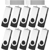 AreTop USB 2.0 Flash Drive, Pack of 20 2GB Thumb Drives Bulk, Metal Memory Sticks, Portable Keychain Jump Drive Multipack for Date Storage (2G,black-20pack) - 10PCS-Black