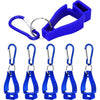 6PCS Glove Clips for Work, Non Slip Glove Holder Clip for Guard Labor Worker Glasses Helmets Hanger Clamp Grabber - 6 Pack Blue