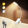 Glocusent Willow Book Light for Reading in Bed, 10LED Bright Reading Light, 3 Colors & 3 Brightness, Rechargeable Book Light Lasts for 80hr, Lightweight Clip on Book Light, Perfect for Book Lovers - White