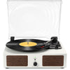 Vinyl Record Player Wireless Turntable with Built-in Speakers and USB Belt-Driven Vintage Phonograph Record Player 3 Speed for Entertainment and Home Decoration - White