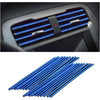 Car Air Conditioner Decoration Strip for Vent Outlet, 20 Pieces Universal Waterproof Bendable Air Vent Outlet Trim Decoration, Suitable for Most Air Vent Outlet, Car Interior Accessories (Blue) - Ice Blue