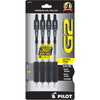 Pilot, G2 Premium Gel Roller Pens, Ultra Fine Point Gel Pens 0.38 mm, Pack of 4, Black, Blue, Green, Red - Black