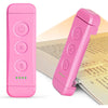 Glocusent USB Rechargeable Book Light for Reading in Bed, Portable Clip-on LED Reading Light, 3 Amber Colors & 5 Brightness Dimmable, Compact & Long Lasting, Perfect for Book Lovers, Kids - Pink