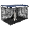 Dog Crate Cover 36 inch - Double Door, Dog Kennel Indoor, Waterproof Dog Kennel Cover with Air Vent Window, for Indoor/Outdoor Most Wire Dog Crate(Black) - Navy Blue