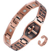 Jecanori Pure Copper Bracelet for Men, Ultra Strength Magnetic Cross Bracelets for Men, Mens Copper Cross Bracelet, Jewelry Gift with Sizing Tool - Copper-cross