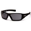 Pyramex Velar Safety Glasses, White-Red Frame/Sky Red Mirror Lens - Black Frame / Gray Lens