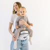 Tushbaby Original Hip Seat Baby Carrier for Babies & Toddlers up to 45 lbs, Safety Certified, Lightweight No-Foam Design with Storage & Nursing Support, Grey - Metallic