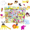 3D Puffy Stickers for Kids Resuable Sticker for Toddler, Boys, Girls 4 Sheets - Mother Child Animals, Dogs, Cats, Elephant, Giraffe, Monkey, Sheep, Panda, Koala, Rabbit (Zoo) - Zoo