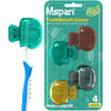 Mspan Electric Toothbrush Head Cover: Sonic Toothbrush Cap Travel Protector Plastic Brush Pod Protection Clip Case Value Pack - Teal, Brown, Yellow, Grey