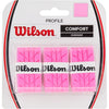 WILSON WRZ4016WH Pro Tennis Overgrip 12-Pack,White - Pink