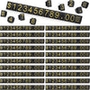 Qunclay 50 Sets Price Display Cube Number Letter Price Tag Cube Blocks Adjustable Dollar Display Stand Small Counter Kit for Jewelry Retail Vending Machine Shop Signs(White Number,Black) - Black