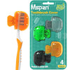 Mspan Electric Toothbrush Head Cover: Sonic Toothbrush Cap Travel Protector Plastic Brush Pod Protection Clip Case Value Pack - Orange, Green, Grey, Black
