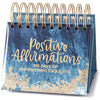 bloom daily planners Undated Perpetual Desk Easel/Inspirational Standing Flip Calendar - (5.25" x 5.5") (The Best is Yet to Come) - Affirmations