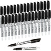 Volcanics Black Dry Erase Markers Low Odor Fine Whiteboard Markers Thin Box of 30 - Black